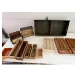 Wooden boxes & utensil holders