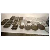 Old lids, pie pans, cupcake/muffin tins