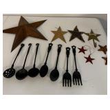 Metal stars, decorative kitchen tools cast iron?