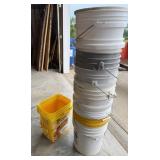 8-5 gallon buckets, Preen container