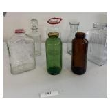 Milk jug, water pitcher, juice & water jars