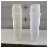 2 wrapping paper & bow containers