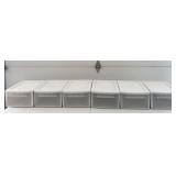 6 plastic stackable drawers