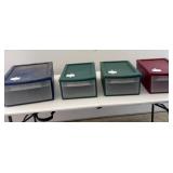 4 drawer assorted sizes, can be stacked, 1-3