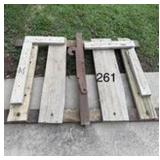 Handmade heavy weight drag, 1 Metal & 2 wood