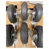 6 wheel casters