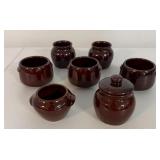 Assorted small bean pots