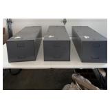 3 stackable metal filing cabinets, 'lock'