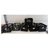 6 plastic crates
