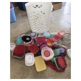 Assorted plastic containers
