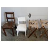 2 project camping chairs, 2 kid's chairs