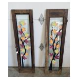 Pair of cabinet doors with glass,