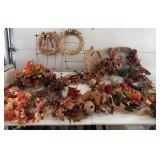 Fall wreaths, arrangements, wreath bags