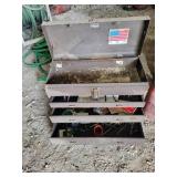 Old metal cabinet w/ contents