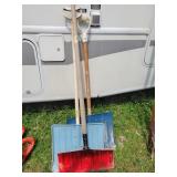 3 snow shovels