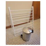 26' drying rack & wastebasket