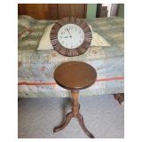 Pedestal table & wall clock