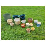 Ceramic and plastic pots