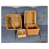 4 square baskets
