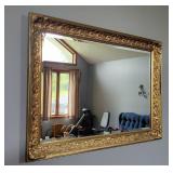 Beveled glass wall mirror