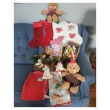 Christmas throws, stockings,++