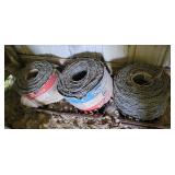 3 rolls of barbed wire