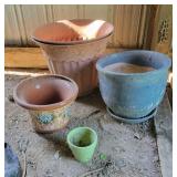 5 flower pots