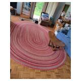 14 ft braided rug+pad