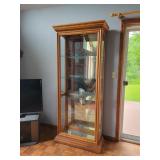 Lighted Oak display cabinet