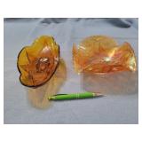 Amber serving pieces