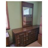 Triple dresser with mirror