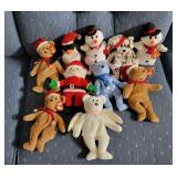 10 Christmas TY Beanie Babies