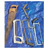 3 hacksaws & handsaw