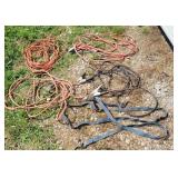 Jumper cables,  2 ext cords