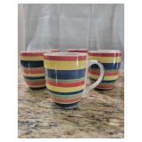 6 SWIRL striped coffee mugs
