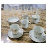 Crystal & porcelain china dishes