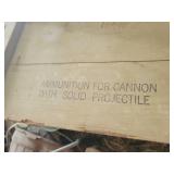 Cannon ammo box. Wood