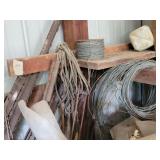 Fence posts & rolls of wire
