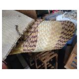 2 large oval braided rugs w/box