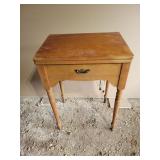 Necchi sewing machine in cabinet