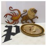 VTG Cast Metal Leo & Scorpio, Letter P and