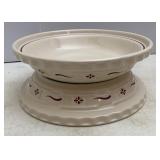 Longaberger Pottery Woven Traditions Red Pie