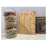 VTG Gray-Seal Paint Cans (unused) & Product