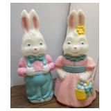 1994 Empire Blow Mold Easter Bunnies (30in tall)