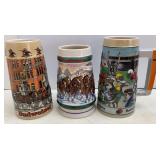Budweiser Holiday, Football & Brewhouse Steins