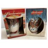 2006 & 2007 Budweiser Holiday Steins