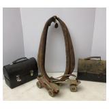 Vtg Lunch Boxes, Roller Skates & Pony Collar