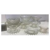 Clear Glass Serving Bowls & Snack Sets