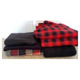 Black & Red Fleece Material