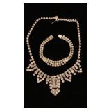 Vintage crystal necklace & bracelet